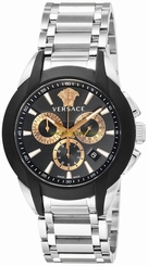 Versace Watches : M8C99D007S099 Black Dial Stainless Bracelet Type Band Men Watch
