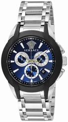 Versace Watches : M8C99D282S099 Black Dial Stainless Bracelet Type Band Men Watch