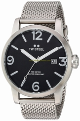 TW Steel Watches : MB12 Black Dial Stainless Steel Band Men Watch