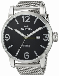 TW Steel Watches : MB16 Black Dial Stainless Steel Band Men Watch