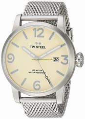 TW Steel Watches : MB2 Beige Dial Stainless Steel Band Men Watch