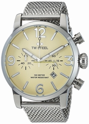 TW Steel Watches : MB4 Beige Dial Stainless Steel Band Men Watch