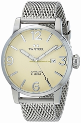 TW Steel Watches : MB5 Beige Dial Stainless Steel Band Men Watch