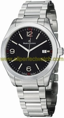 Maurice Lacroix Watches : MI1018-SS002-330 Quartz Date Black Dial Stainless Steel Men Watch