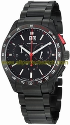 Maurice Lacroix Watches : MI1028-SS002-330 Quartz Chronograph Date Black Dial Stainless Steel Men Watch