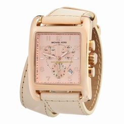 Michael Kors Watches : MK2225 Quartz Chronograph Double Wrap Leather Women Watch