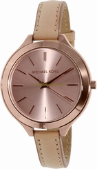 Michael Kors Watches : MK2274 Pink Dial Leather Women Watch