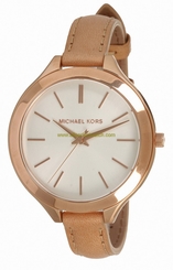 Michael Kors Watches : MK2284 Quartz White Dial Rose Gold Tone Stainless Steel Bezel Leather Women Watch