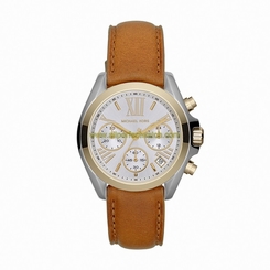 Michael Kors Watches : MK2301 Quartz Chronograph Date Brown Leather Women Watch
