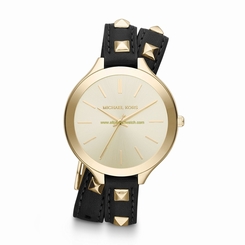 Michael Kors Watches : MK2317 Quartz Analog Double Wrap Leather Women Watch