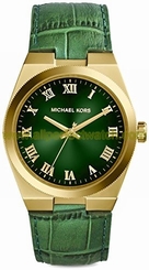 Michael Kors Watches : MK2356 Quartz Dark Green Dial Leather Women Watch