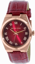 Michael Kors Watches : MK2357 Quartz Roman Numerals Dial Red Leather Women Watch