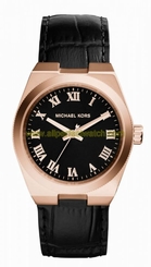 Michael Kors Watches : MK2358 Quartz Black Dial Leather Women Watch