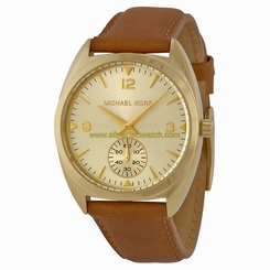 Michael Kors Watches : MK2373 Quartz Champagne Dial Brown Leather Women Watch