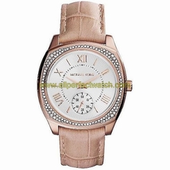 Michael Kors Watches : MK2388 White Dial Leather Women Watch