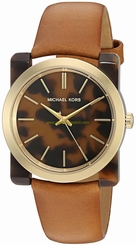 Michael Kors Watches : MK2484 Quartz Analog Brown Leather Women Watch