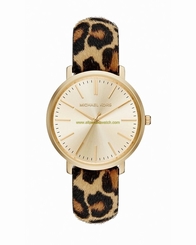 Michael Kors Watches : MK2604 Quartz Analog Leopard Print Band Women Watch