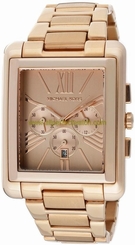Michael Kors Watches : MK3169 Quartz Chronograph Date Rose Gold Tone Stainless Steel Rectangle Women Watch
