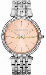 Michael Kors Watches : MK3218 Quartz Peach Dial Crystal Bezel Stainless Steel Women Watch