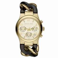 Michael Kors Watches : MK3242 Gold Dial Stainless Steel Band Women Watch