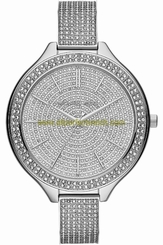 Michael Kors Watches : MK3250 Quartz Crystal Pave Dial Crystal Bezel Stainless Steel Women Watch