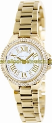 Michael Kors Watches : MK3252 Quartz White Dial Crystal Bezel Gold Tone Stainless Steel Women Watch