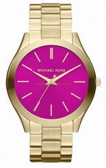 Michael Kors Watches : MK3264 Quartz Pink Dial Gold Tone Stainless Steel Women Watch
