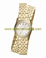 Fake AAA Michael Kors Watches : MK3269 Quartz White Roman Numerals Dial Gold Tone Stainless Steel Women Watch Watch