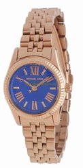 Michael Kors Watches : MK3272 Quartz Blue Roman Numerals Dial Rose Gold Tone Stainless Steel Women Watch