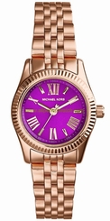 Michael Kors Watches : MK3273 Quartz Purple Dial Rose Gold Tone Stainless Steel Women Watch