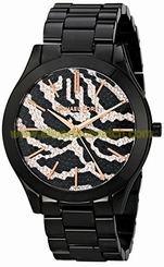 Michael Kors Watches : MK3316 Quartz Crystal Pave Dial Black Stainless Steel Women Watch