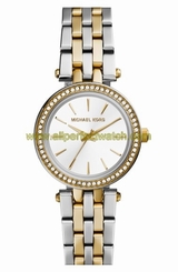 Michael Kors Watches : MK3323 Quartz Analog Crystal Bezel Two Tone Stainless Steel Women Watch