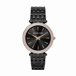 Michael Kors Watches : MK3407 Black Dial Stainless Steel Women Watch