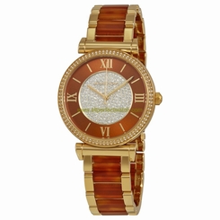 Michael Kors Watches : MK3411 Quartz Analog Crystal Dial Crystal Bezel Gold Tone Stinless Steel Women Watch