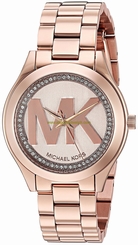Michael Kors Watches : MK3549 Rose Gold Dial Stainless Steel Band Women Watch