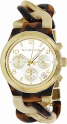 Michael Kors Watches : MK4270 Gold Dial Plastic Women Watch