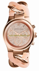Michael Kors Watches : MK4283 Quartz Crystal Pave Rose Gold Tone Stainless Steel Women Watch