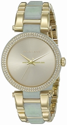 Michael Kors Watches : MK4317 Quartz Analog Crystal Bezel Gold Tone Stainless Steel And Acetate Women Watch