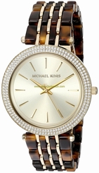 Michael Kors Watches : MK4326 Gold Dial Stainless Steel Band Women Watch
