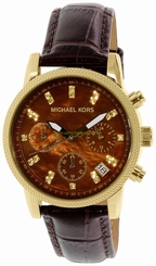 Michael Kors Watches : MK5048 Mother-of-pearl Dial Calfskin Band Women Watch