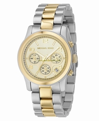 Michael Kors Watches : MK5137 Gold Dial Chronograph Women Watch