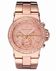 Michael Kors Watches : MK5412 Quartz Dial Rose gold with three hand movement, date window and sub dial chronograph Women Watch