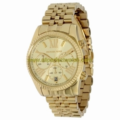 Michael Kors Watches : MK5556 Quartz Dial Gold with three hand movement, date window, sub dial chronograph, and gold detailing Women Watch