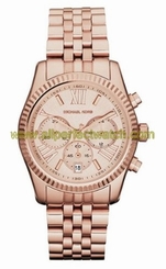 Michael Kors Watches : MK5569 Quartz Dial Rose gold with three hand movement, date window and sub dial chronograph Women Watch