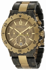 Michael Kors Watches : MK5597 Gold Dial Chronograph Stop-watch Women Watch