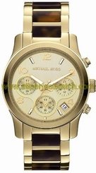 Michael Kors Watches : MK5659 Quartz Dial Gold with three hand movement, date window and a sub dial chronograph Women Watch