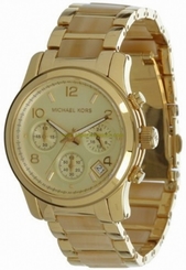 Michael Kors Watches : MK5660 Quartz Dial Gold with three hand movement, date window and sub dial chronograph Women Watch