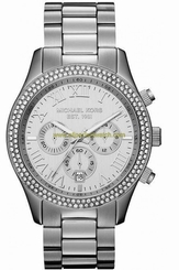 Michael Kors Watches : MK5667 Quartz Chronograph Date Crystal Bezel Stainless Steel Women Watch