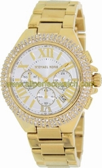 Michael Kors Watches : MK5756 Quartz Chronograph Date Gold Tone Stainless Steel Women Watch