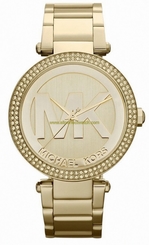 Michael Kors Watches : MK5784 Quartz Gold Dial Crystal Bezel Gold Tone Stainless Steel Women Watch